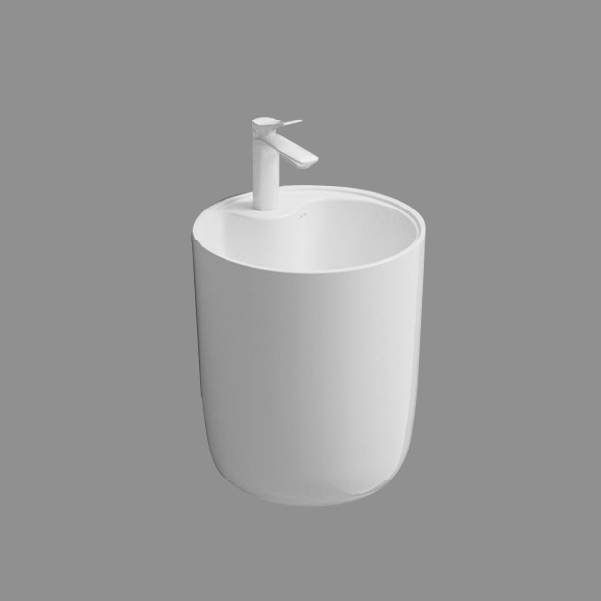 BELL - Integrated Half Pedestal Basin - ORCHID 436