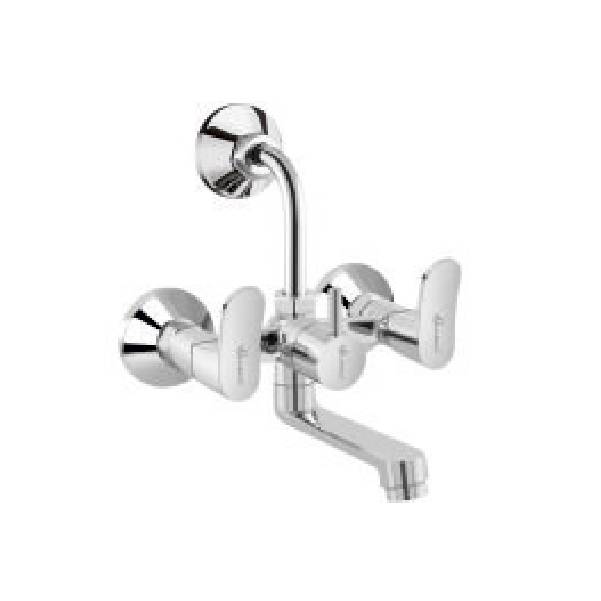 Flamingo - Faucets - Crysta Collection - 2 IN 1 WALL MIXER(L-BEND/CRTUCH)