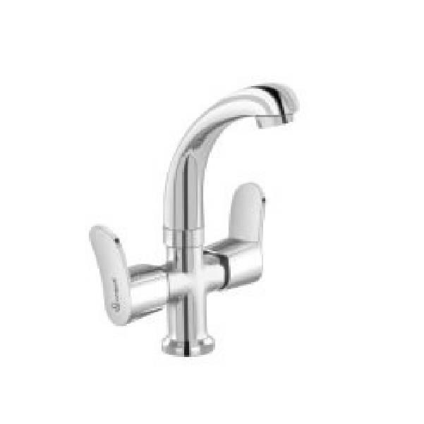 Flamingo - Faucets - Crysta Collection - CENTER HOLE BASIN MIXER