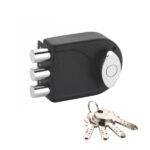 SHINE - TRI BOLT LOCK - Knob on inside - 14 pin cylinder and ultra key - Black Matt