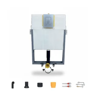 BELL - Alpha Pneumatic Concealed Cistern Full Set - Half Frame Without Knob