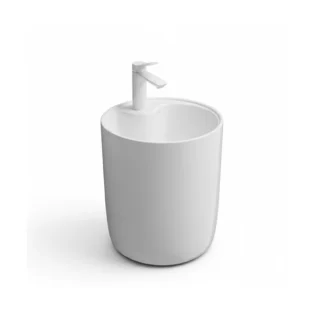 BELL - Integrated Half Pedestal Basin - ORCHID 436