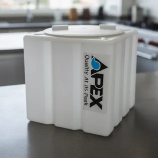 Apex 50 litre loft water tank made from food-grade plastic for drinking water storage