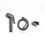 Aquant - ABS Health Faucet Set With 1 mtr. Flexible Hose & Wall Hook - Graphite Grey - GG 1186