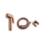 Aquant - ABS Health Faucet Set With 1 mtr. Flexible Hose & Wall Hook - Rose Gold- RG 1186