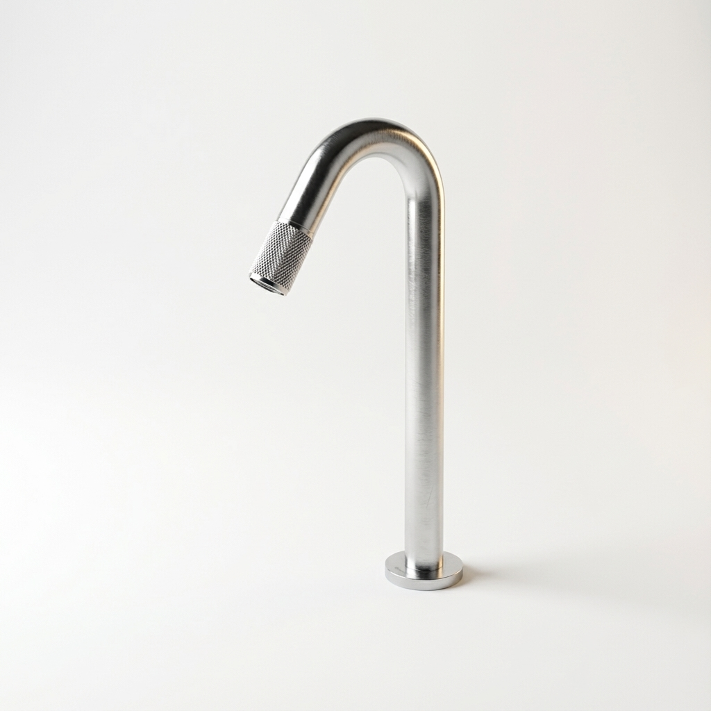 Aquant-1312-CP Aquant - Deck Mounted Tall Brass Basin Tap Mouth Operated - Chrome Plated - CP 1312 - Image 1