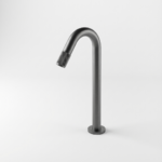 Aquant - Deck Mounted Tall Brass Basin Tap Mouth Operated - Graphite Grey - GG 1312