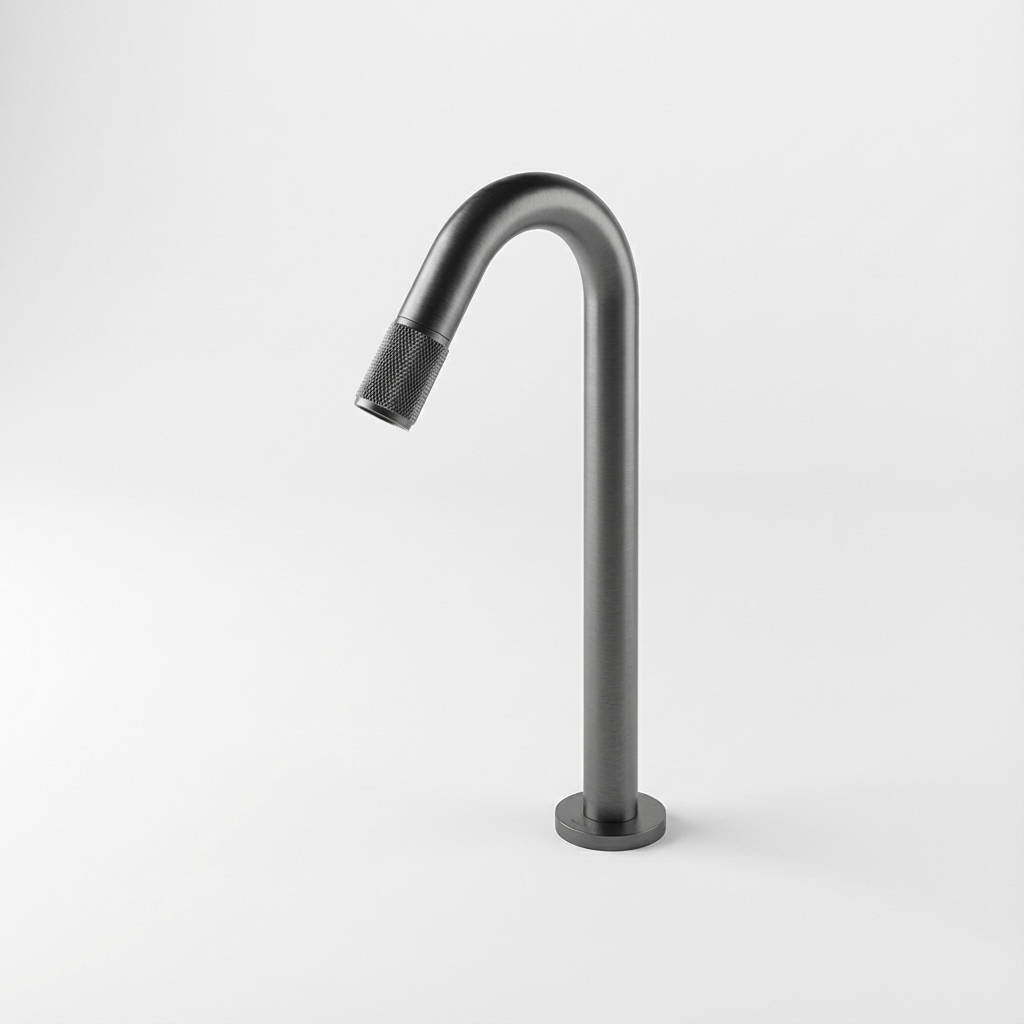 Aquant-1312-GG-Graphite-Grey Aquant - Deck Mounted Tall Brass Basin Tap Mouth Operated - Graphite Grey - GG 1312 - Image 1