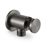 Aquant - Wall Outlet With In-built Hook (Brass Round Body) - Graphite Grey - GG 1442