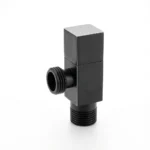 Aquant - Brass Angle Valve With Brass Flange - Matt Black - MB 1491