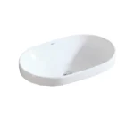 Aquant Modern Square Ceramic Wash Basin ? Semi-Counter & Table Mounted | Elegant White Finish ? Model 1722