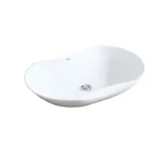 Aquant Ceramic Table-Mounted Wash Basin, Oval, White, Countertop Basin ? Model 1725