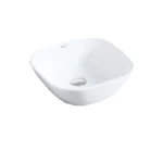 Aquant Table-Mounted Ceramic Wash Basin with Square Shape Model 1773 | Ideal for Modern Indain Homes