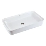 Aquant Ceramic Rectangle-Shape Table-Mounted Wash Basin, White Ceramic Basin | Model 1912