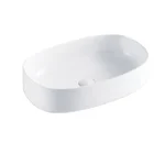 Aquant Ceramic Table-Mounted Wash Basin ? Premium White Ceramic Look, with Space-Saving Design for Homes, Model 1931