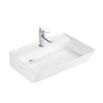 Aquant Ceramic Table/Wall Mounted Wash Basin (White Ceramic) ? Model 1933 | Modern Bathroom Sink for Indian Homes