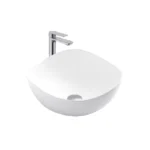 Aquant Ceramic Table-Mounted Wash Basin, Model 1938 ? White Ceramic, Modern Tabletop Design for Bathrooms