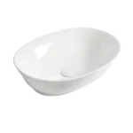 Aquant Ceramic Oval Shape Table Mounted Wash Basin - Model 195 | White Ceramic, Table Installation