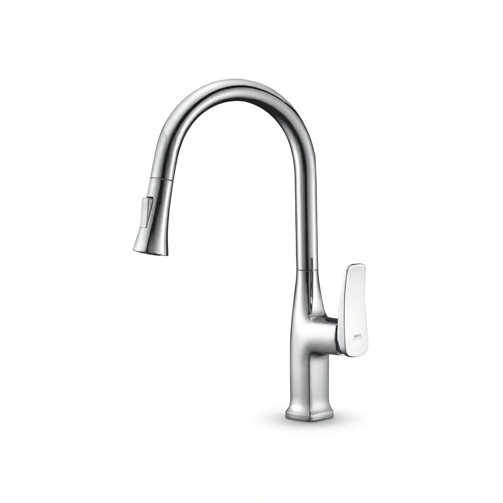 Aquant 2567 CP Aquant - Brass Pull-Out Table-Mounted Sink Mixer - Chrome Plated - 2567 CP - Image 1