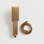 Aquant - Brass Hand Shower Powder Flow With 1.5 mtr Flexible Hose - Brushed Rose Gold - BRG 28187