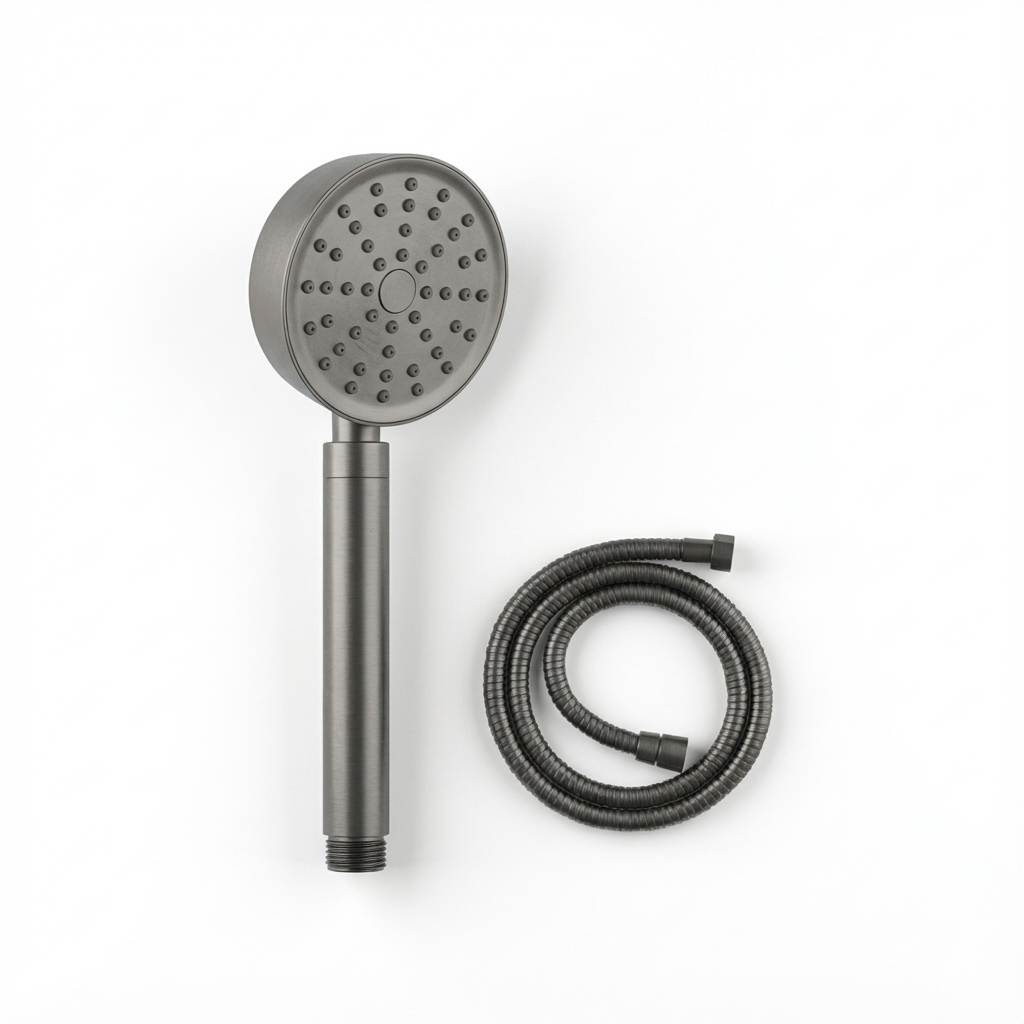Aquant-28194-GG-Graphite-Grey Aquant - Brass Hand Shower Powder Flow With 1.5 mtr Flexible Hose - Graphite Grey - GG 28194 - Image 1