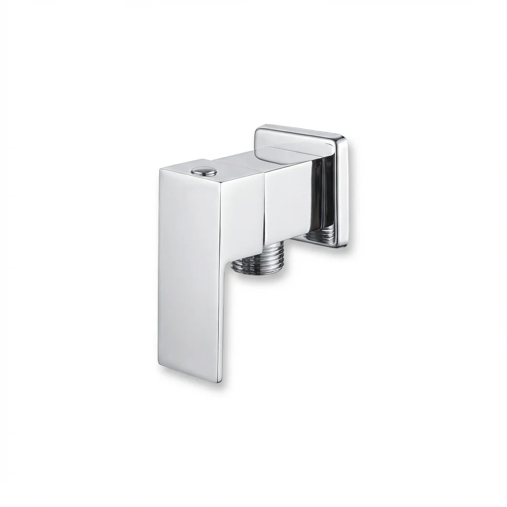 Aquant Brass Angle Valve with Brass Flange 3114 Aquant - Cube Series - Brass Angle Valve With Brass Flange - 3114 - Image 1