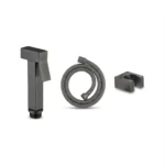 Aquant - Brass Health Faucet Set With 1 mtr. Flexible Hose & Wall Hook - Graphite Grey -  GG 28121
