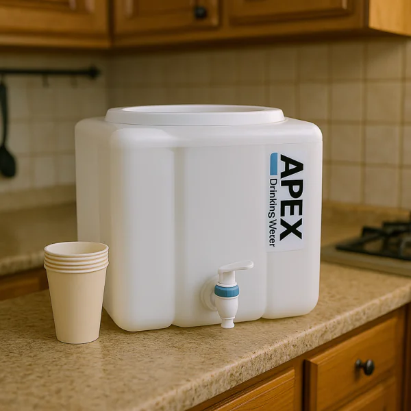 Apex 50 litre water tank with tap for kitchen water storage