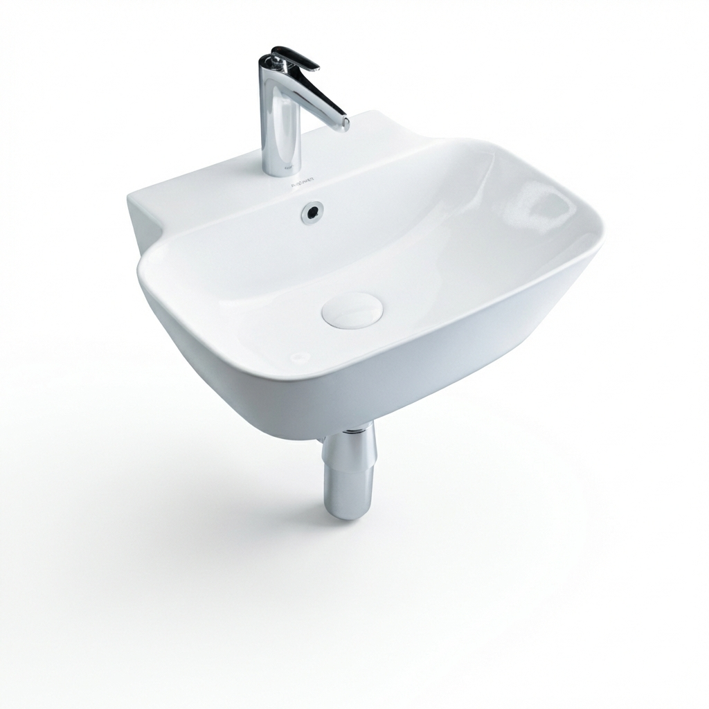 Aquant - Ceramic Table Mounted Wash Basin - 1758 White Aquant - Ceramic Table/Wall Mounted Wash Basin - 1758