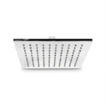 Aquant brass rain shower square 100x100 mm chrome finish bottom view with nozzles