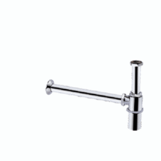 BELL - Accessories - Bottle Trap with 300mm x 175mm Long Connection Pipe & Wall Flange (Brass) - FL 101