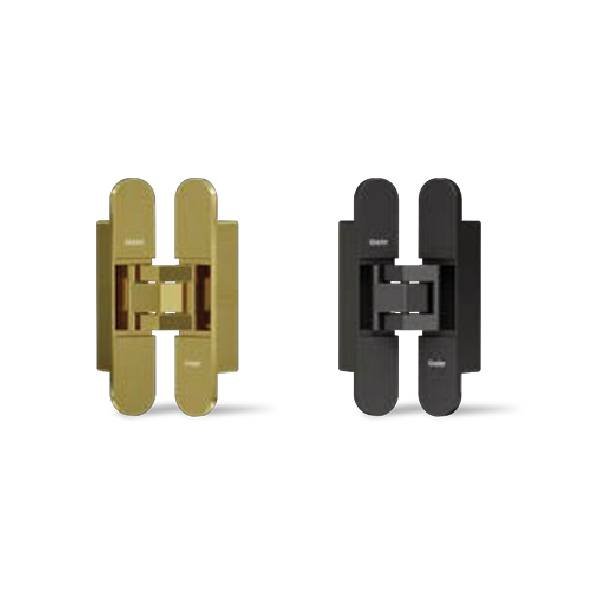 Quba - Door Accessories - MODEL CONCEALED HINGES - QSOS - 60 QUBA - DOOR ACCESSORIES - MODEL CONCEALED HINGES 60MM - QSOS 60 - Black (Available in Brushed Gold 60/80/120MM)