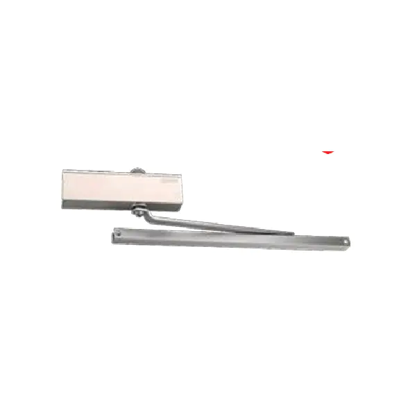Quba - Door Closers - QDC 120 EXT (WP) - Silver QUBA - DOOR CLOSERS - OVERHEAD DOOR CLOSER WITH PELMET ARM - QDC 120 EXT (WP) - Silver (Available in Antique Brass Matt, Jet Black Matt) - 3 Years Warranty*