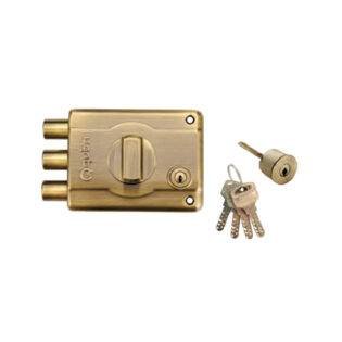 QUBA - MAIN DOOR ARMOUR LOCKS - ARMOUR PLUS Q 256 (ARMOUR PLUS DEAD LOCK- WITH LOCKABLE KNOB) - Antique Brass (Available in Stainless Steel, Ivory Finish) - 15 Years Warranty*