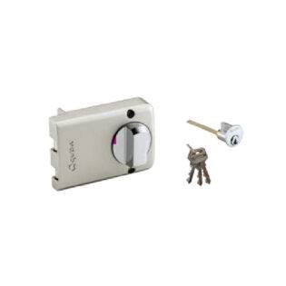 QUBA - MAIN DOOR ENDURA LOCKS - ENDURA Q 222 (ENDURA VERTIBOLT LOCK- 1 SIDE KEY / KNOB WITH REGULAR KEY) - Stainless Steel (Available in Antique Brass) - 7 Years Warranty*