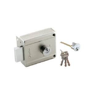 QUBA - MAIN DOOR MAGNA LOCKS - MAGNA Q 224 (MAGNA DEAD LOCK - BOTH SIDE KEY WITH REGULAR KEY) - Stainless Steel (Available in Antique Brass, Ivory Finish) - 7 Years Warranty*