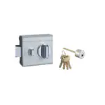 QUBA - MAIN DOOR MAGNA LOCKS - MAGNA Q 237 (MAGNA SAFETY DOOR LATCH LOCK-1 SIDE KEY / KNOB WITH DIMPLE KEY) - Stainless Steel (Available in Antique Brass) - 7 Years Warranty*