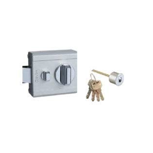 QUBA - MAIN DOOR MAGNA LOCKS - MAGNA Q 237 (MAGNA SAFETY DOOR LATCH LOCK-1 SIDE KEY / KNOB WITH DIMPLE KEY) - Stainless Steel (Available in Antique Brass) - 7 Years Warranty*
