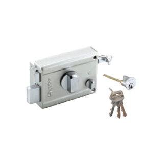 QUBA - MAIN DOOR SHIELD LOCKS - SHIELD Q 204 (SHIELD LOCK -1 SIDE KEY / KNOB WITH REGULAR KEY) - Stainless Steel (Available in Antique Brass, Iron Finish, Ivory Finish) - 7 Years Warranty*