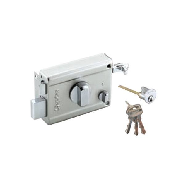 Quba - Main Door Locks - Shield Q 204 - SS QUBA - MAIN DOOR SHIELD LOCKS - SHIELD Q 204 (SHIELD LOCK -1 SIDE KEY / KNOB WITH REGULAR KEY) - Stainless Steel (Available in Antique Brass, Iron Finish, Ivory Finish) - 7 Years Warranty*