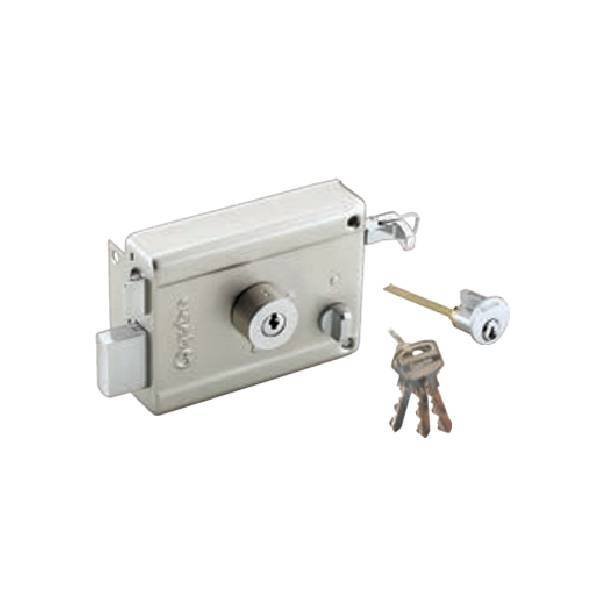 Quba - Main Door Locks - Shield Q 205 - SS QUBA - MAIN DOOR SHIELD LOCKS - SHIELD Q 205 (SHIELD LOCK- BOTH SIDE KEY WITH REGULAR KEY) - Stainless Steel (Available in Antique Brass) - 7 Years Warranty*
