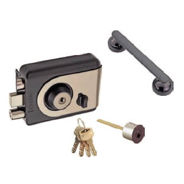Quba - Main Door Locks - Trident Q 243 - JBM QUBA - MAIN DOOR TRIDENT LOCKS - TRIDENT Q 243 (TRIDENT LOCK WITH PULL HANDLE COMBO- BOTH SIDE KEY WITH DIMPLE KEY) - Jet Black Matt (Available in Rose Gold) - 15 Years Warranty*